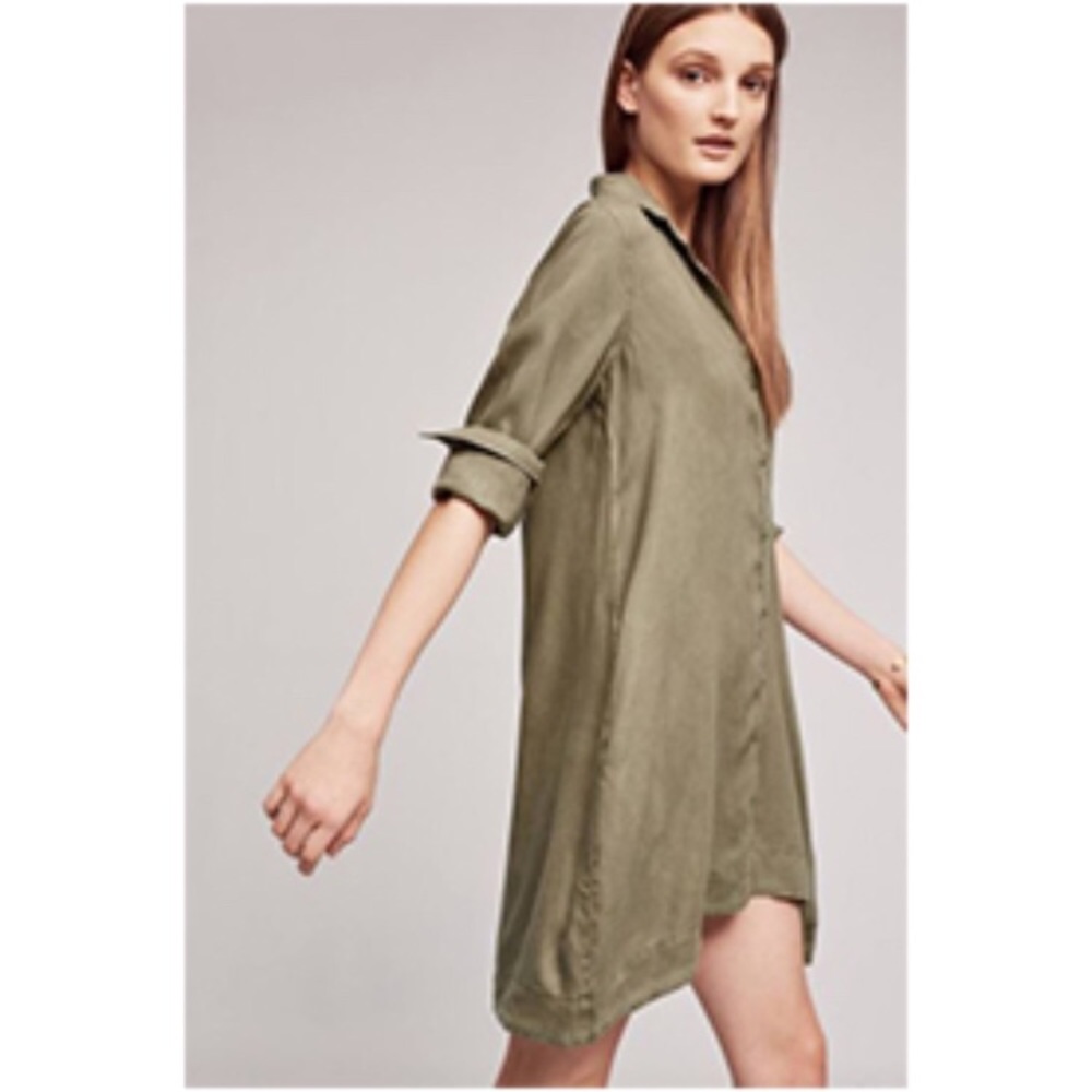 Anthro Cloth & Stone Chambray Dress